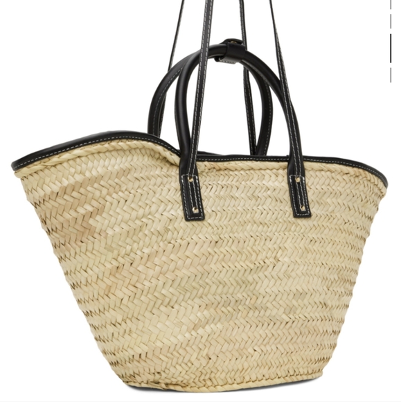 JACQUEMUS  black and beige 'Le Panier Soli' Tote New! - Picture 4 of 4